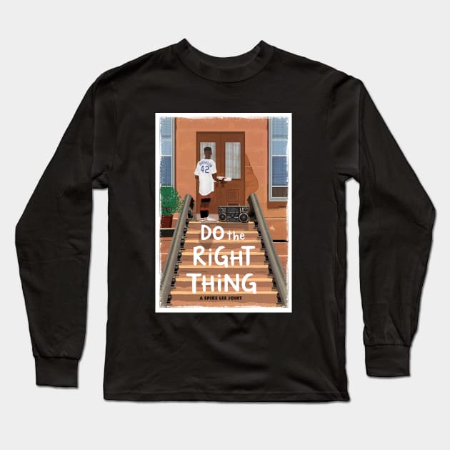 Do the Right Thing alternative movie poster Long Sleeve T-Shirt by chrisayerscreative